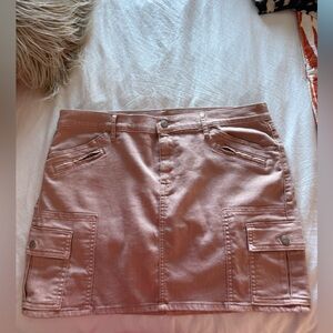 Pink Mini Skirt with Pockets